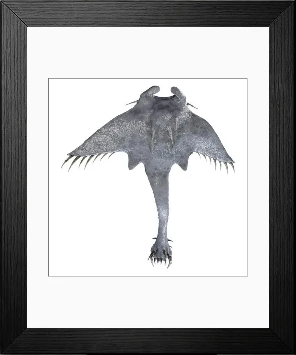 Framed Print : 3D rendering of a devil ray isolated on white background Framed Print : 3D rendering of a devil ray isolated on white background