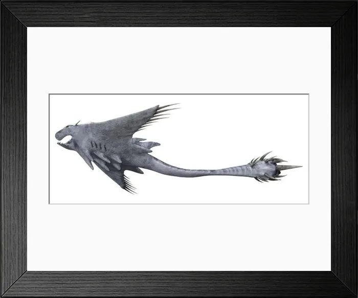 Framed Print : 3D rendering of a devil ray isolated on white background Framed Print : 3D rendering of a devil ray isolated on white background