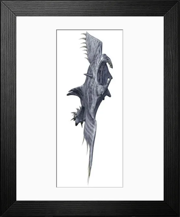 Framed Print : 3D rendering of a devil ray isolated on white background Framed Print : 3D rendering of a devil ray isolated on white background