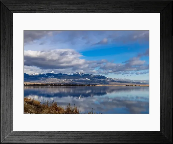 Framed Print : Wetlands below Mount Powell in the Flint Creek Range at Warm Springs Wildlife Management Area in Warm Springs Framed Print : Wetlands below Mount Powell in the Flint Creek Range at Warm Springs Wildlife Management Area in Warm Springs