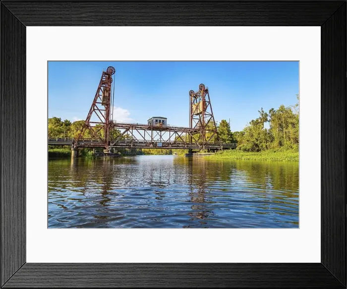 Framed Print : Old Bridge. Swamps of Louisiana Framed Print : Old Bridge. Swamps of Louisiana