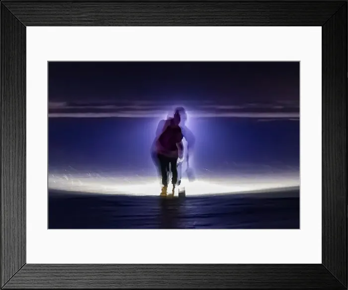 Framed Print : Harvesting Pacific Razor Clams on Pacific Ocean beach at night at Ocean City, Washington State, USA Framed Print : Harvesting Pacific Razor Clams on Pacific Ocean beach at night at Ocean City, Washington State, USA