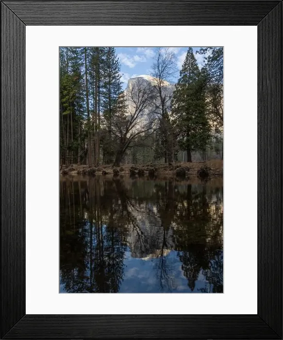 Framed Print : Half dome reflected in the merced river Framed Print : Half dome reflected in the merced river