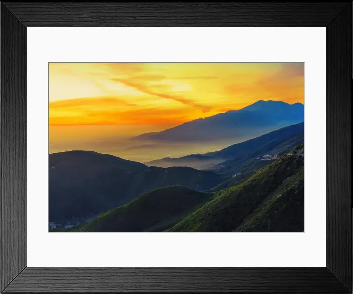 Framed Print : Breathtaking view of San Bernardino Mountains at sunset Framed Print : Breathtaking view of San Bernardino Mountains at sunset