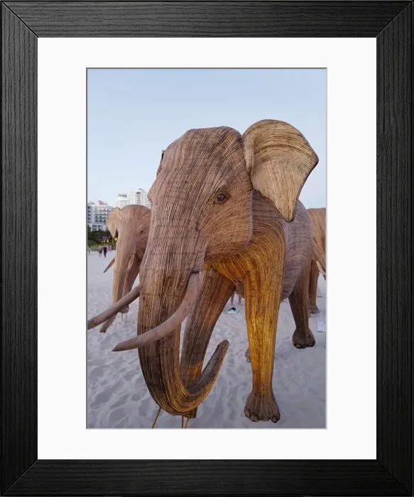 Framed Print : The Great Elephant Migration is a captivating public art installation that graced Miami Beach in fall Framed Print : The Great Elephant Migration is a captivating public art installation that graced Miami Beach in fall