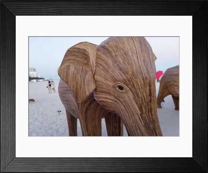 Framed Print : The Great Elephant Migration is a captivating public art installation that graced Miami Beach in fall Framed Print : The Great Elephant Migration is a captivating public art installation that graced Miami Beach in fall