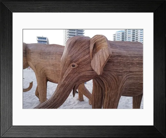 Framed Print : The Great Elephant Migration is a captivating public art installation that graced Miami Beach in fall