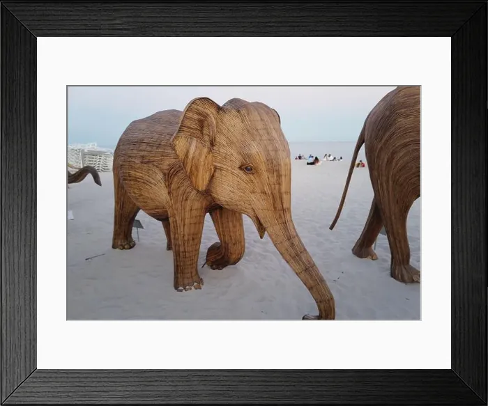Framed Print : The Great Elephant Migration is a captivating public art installation that graced Miami Beach in fall Framed Print : The Great Elephant Migration is a captivating public art installation that graced Miami Beach in fall