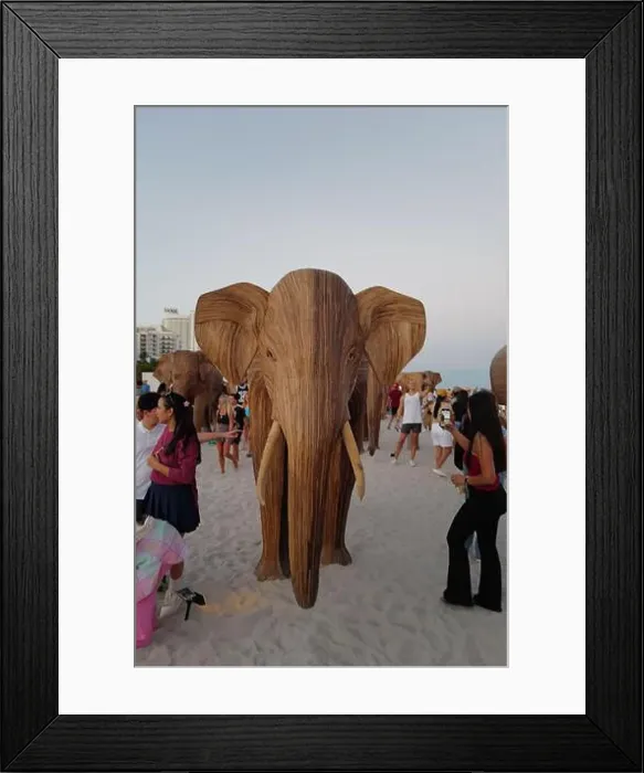 Framed Print : The Great Elephant Migration is a captivating public art installation that graced Miami Beach in fall