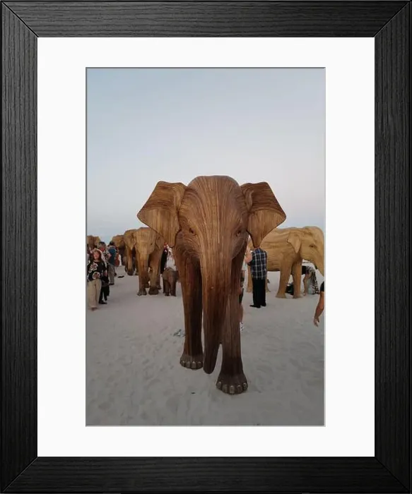 Framed Print : The Great Elephant Migration is a captivating public art installation that graced Miami Beach in fall