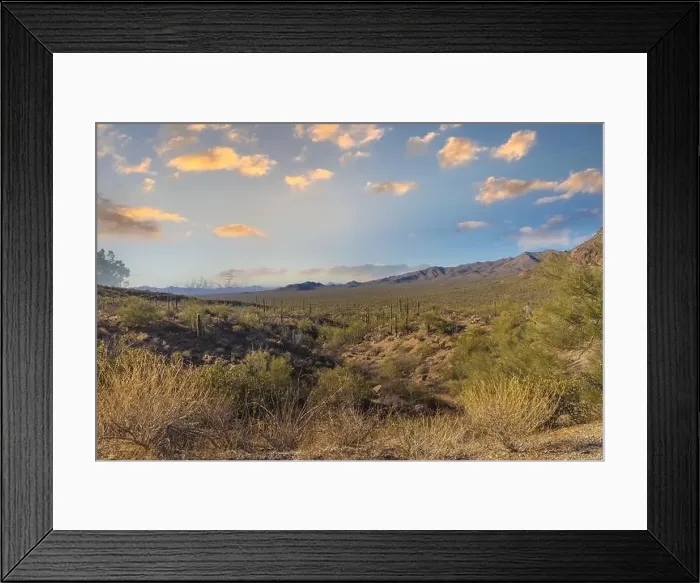 Framed Print : Tucson AZ puffy clouds landscape Framed Print : Tucson AZ puffy clouds landscape