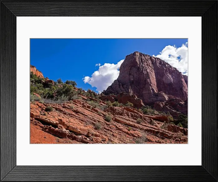 Framed Print : Red Sandstone cliffs in Southern Utah near St. George near Zion National Park Framed Print : Red Sandstone cliffs in Southern Utah near St. George near Zion National Park