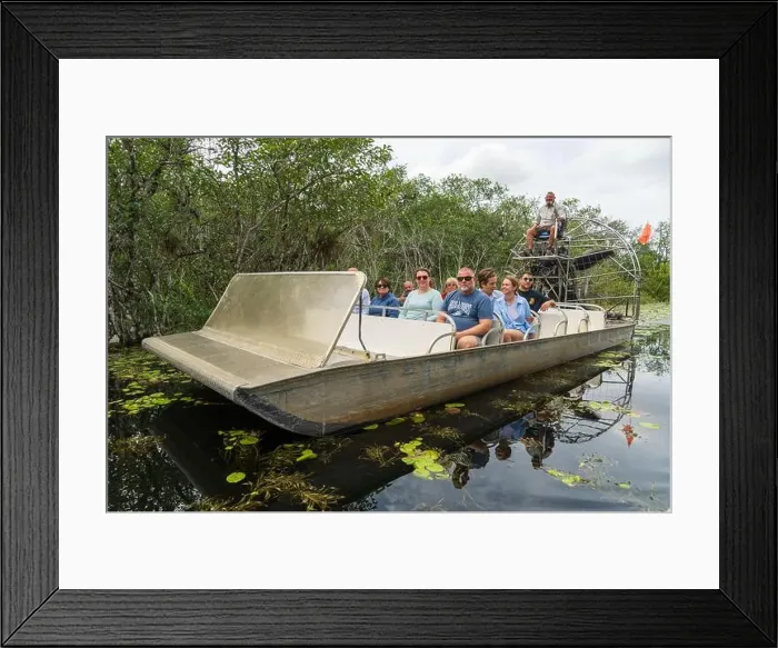 Framed Print : An Airboat Ride and Tour at Everglades National Park, Florida, United States