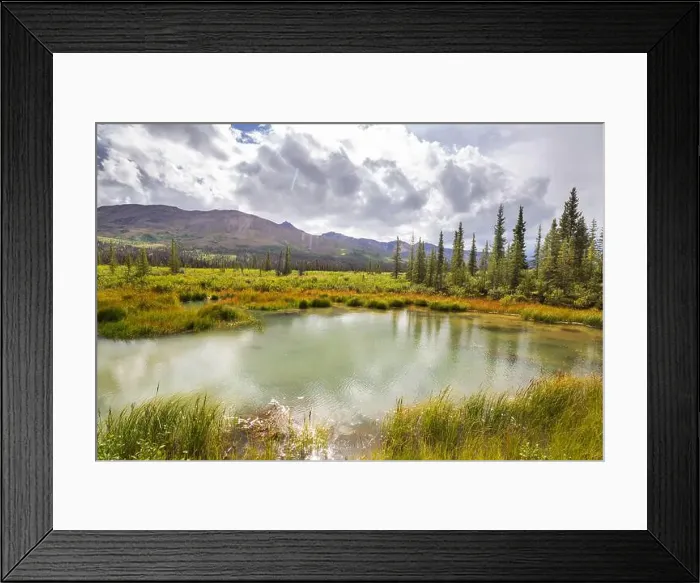 Framed Print : Serenity lake in Alaskan tundra Framed Print : Serenity lake in Alaskan tundra