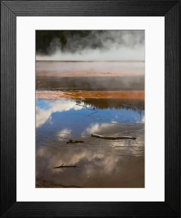 Framed Print : Textures and colors of the terrain in Yellowstone National Park XVI, USA Framed Print : Textures and colors of the terrain in Yellowstone National Park XVI, USA