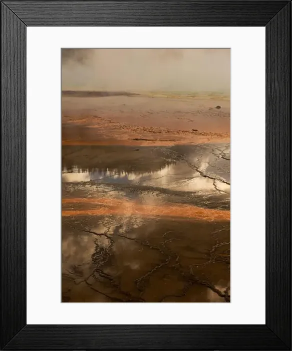 Framed Print : Textures and colors of the terrain in Yellowstone National Park XIV USA Framed Print : Textures and colors of the terrain in Yellowstone National Park XIV USA