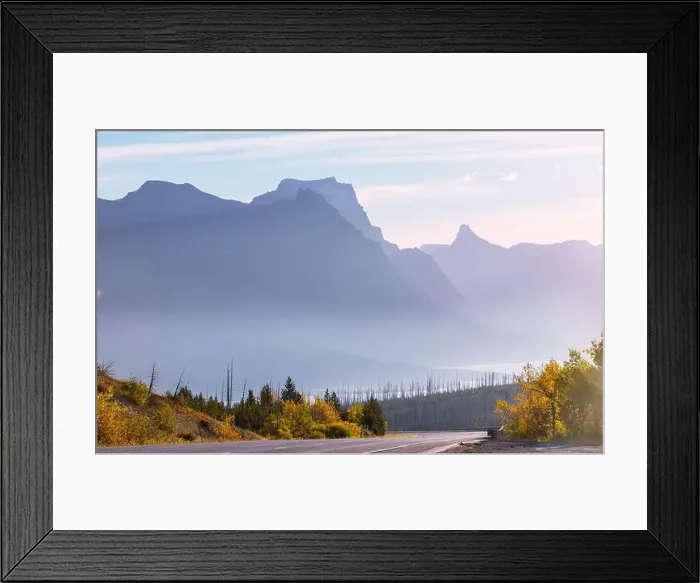 Framed Print : Picturesque rocky peaks of the Glacier National Park, Montana, USA. Beautiful natural landscapes Framed Print : Picturesque rocky peaks of the Glacier National Park, Montana, USA. Beautiful natural landscapes