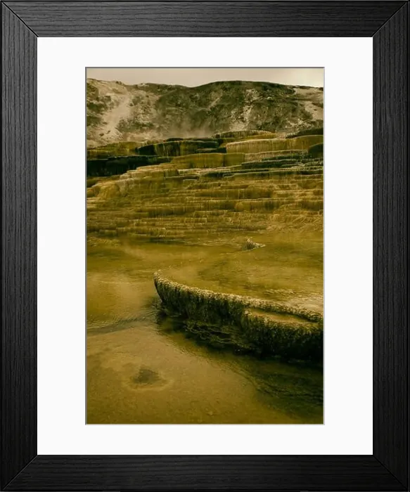 Framed Print : Textures and colors of the terrain in Yellowstone National Park III, USA Framed Print : Textures and colors of the terrain in Yellowstone National Park III, USA