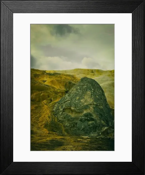 Framed Print : Textures and colors of the terrain in Yellowstone National Park, USA Framed Print : Textures and colors of the terrain in Yellowstone National Park, USA