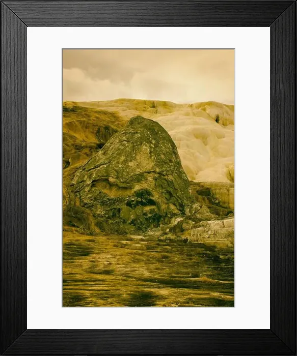 Framed Print : Textures and colors of the terrain in Yellowstone National Park II, USA Framed Print : Textures and colors of the terrain in Yellowstone National Park II, USA