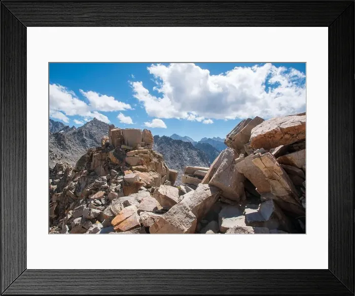 Framed Print : The trail to Kearsarge Pass is a difficult one
