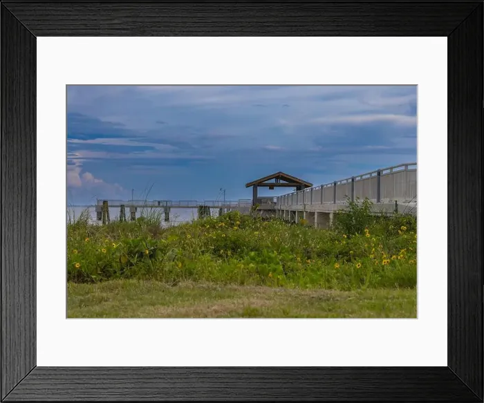 Framed Print : The Fort Desoto Park Gulf Fishing Pier St