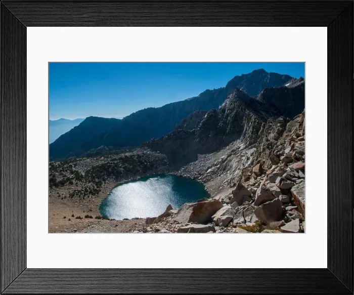 Framed Print : The trail to Kearsarge Pass is a difficult one