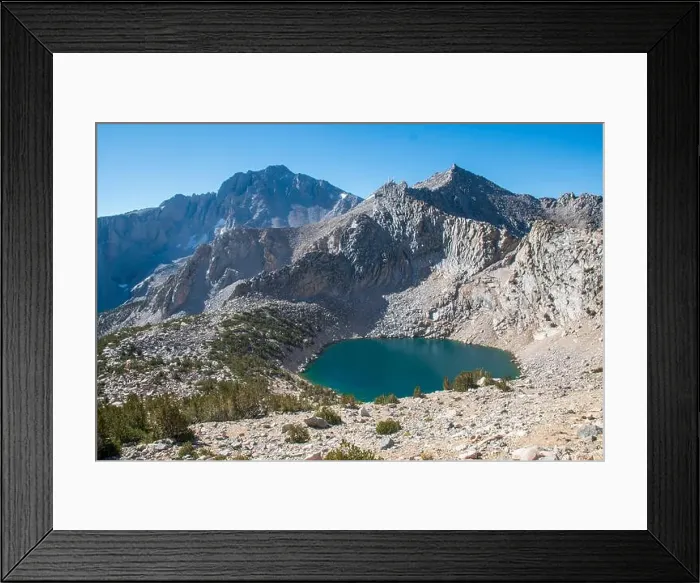 Framed Print : The trail to Kearsarge Pass is a difficult one