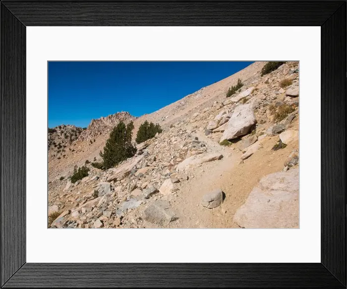 Framed Print : The trail to Kearsarge Pass is a difficult one