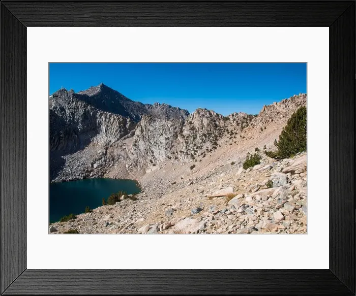Framed Print : The trail to Kearsarge Pass is a difficult one