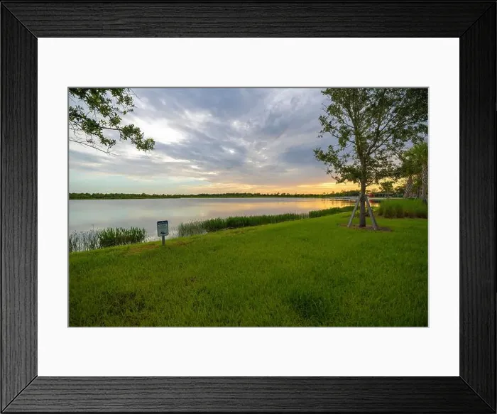 Framed Print : Florida evening nature. Wetland lake at sunset Framed Print : Florida evening nature. Wetland lake at sunset