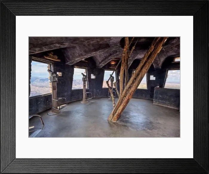 Framed Print : The top floor of the historic Watchtower at Grand Canyon South Rim Framed Print : The top floor of the historic Watchtower at Grand Canyon South Rim