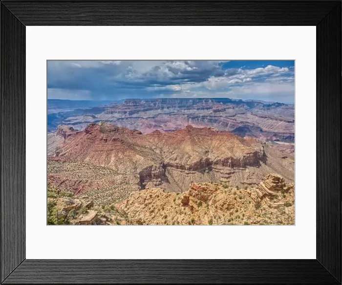 Framed Print : Northwest view of Grand Canyon South Rim Arizona from the top floor of the historic Watchtower Framed Print : Northwest view of Grand Canyon South Rim Arizona from the top floor of the historic Watchtower