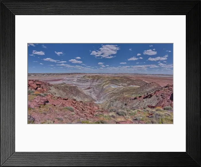 Framed Print : North East Branch of Haystack Mesa in Petrified Forest National Park, Arizona, United States of America, North America