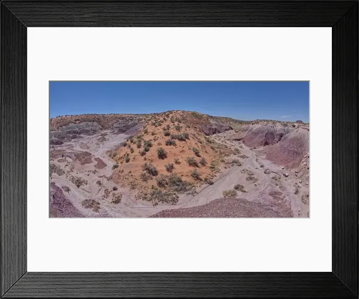 Framed Print : A sloping red sand dune above Hamilili Wash in Petrified Forest National Park Framed Print : A sloping red sand dune above Hamilili Wash in Petrified Forest National Park