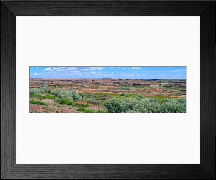 Framed Print : Panorama of the Drumheller Channels Natural Landmark near Othello, Washington, USA Framed Print : Panorama of the Drumheller Channels Natural Landmark near Othello, Washington, USA