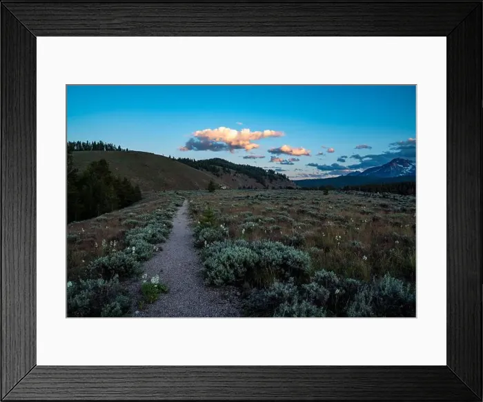 Framed Print : Evening clouds over the Stanley Creek Wildlife Interpretive Area / Valley Creek Restoration Project