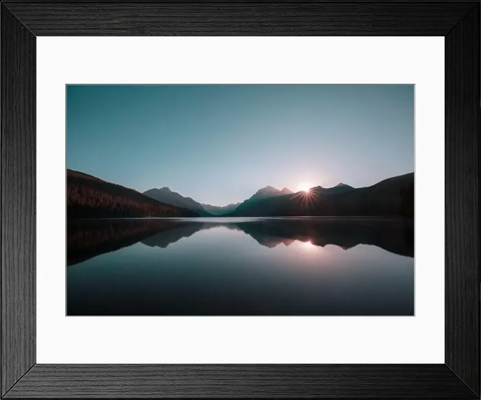 Framed Print : Bowman lake Framed Print : Bowman lake