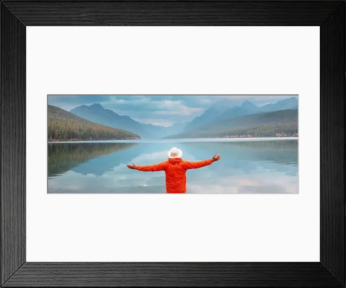 Framed Print : Bowman lake Framed Print : Bowman lake