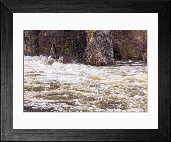 Framed Print : Beautiful river flows from the base of the mountain Framed Print : Beautiful river flows from the base of the mountain