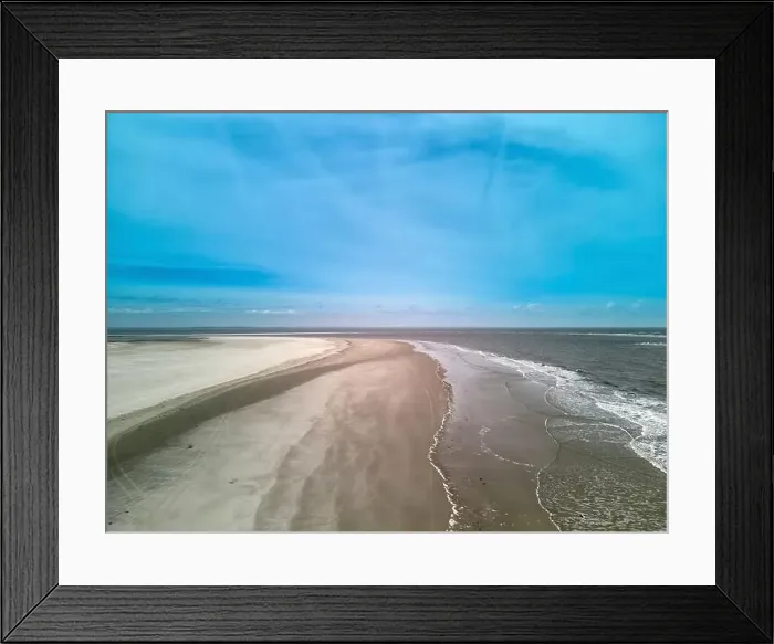 Framed Print : Aerial view of Hunting Island State Park shoreline Framed Print : Aerial view of Hunting Island State Park shoreline
