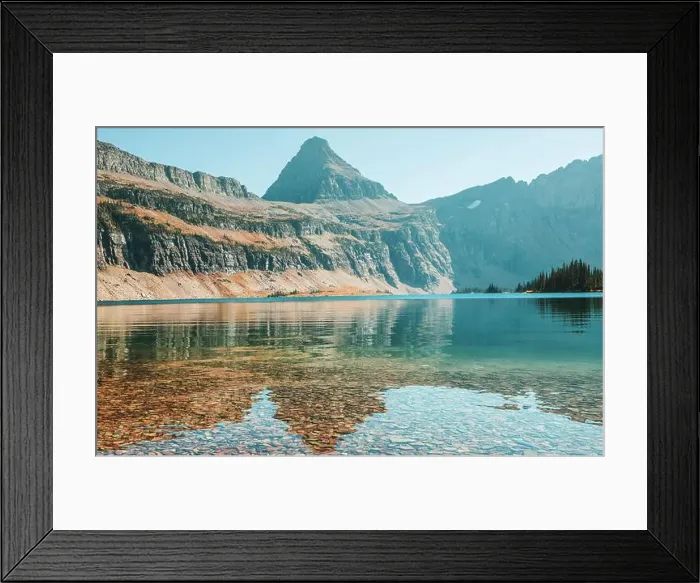 Framed Print : Picturesque rocky peaks of the Glacier National Park, Montana, USA. Beautiful natural landscapes Framed Print : Picturesque rocky peaks of the Glacier National Park, Montana, USA. Beautiful natural landscapes