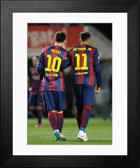 Framed Print : Football Primera Division 24.1.2015, Elche vs FC Barcelona -- Lionel Messi, Neymar Framed Print : Football Primera Division 24.1.2015, Elche vs FC Barcelona -- Lionel Messi, Neymar