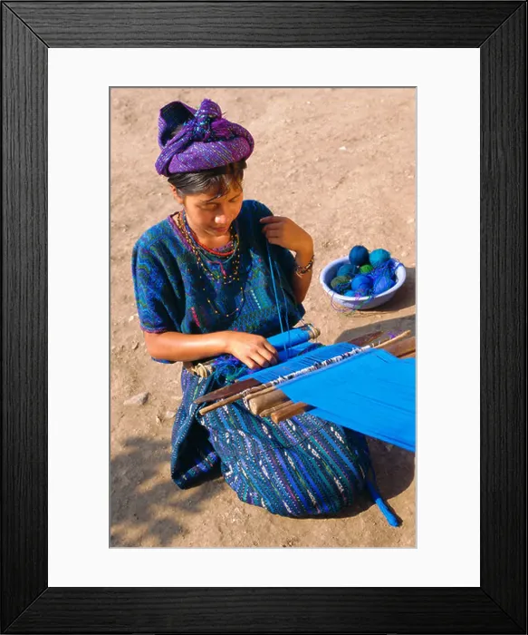 Framed Print : Girl weaving traditional huipil, Santa Caterina Papopo, Guatemala, Central America Framed Print : Girl weaving traditional huipil, Santa Caterina Papopo, Guatemala, Central America