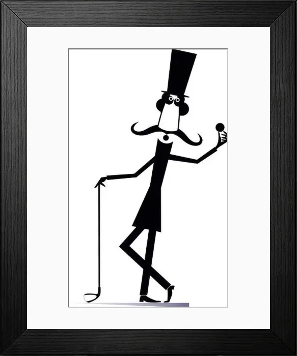 Framed Print : Gentleman a golfer isolated illustration Framed Print : Gentleman a golfer isolated illustration