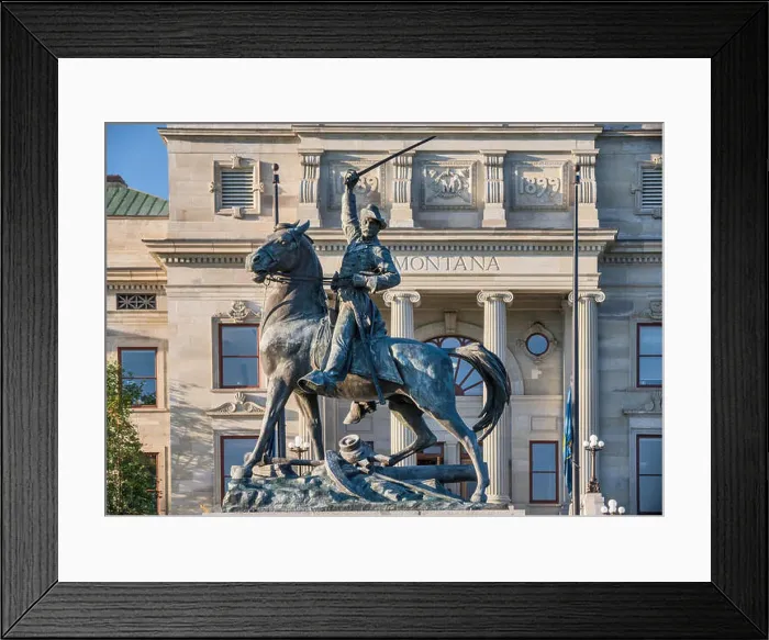Framed Print : Equestrian statue of General Thomas Francis Meagher at Montana State Capitol Building, Helena, Montana, USA Framed Print : Equestrian statue of General Thomas Francis Meagher at Montana State Capitol Building, Helena, Montana, USA