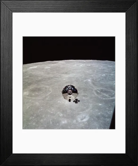 Framed Print : 22nd May, 1962. The Apollo 10 command module (CM) Charlie Brown is seen from the lunar module (LM) Framed Print : 22nd May, 1962. The Apollo 10 command module (CM) Charlie Brown is seen from the lunar module (LM)