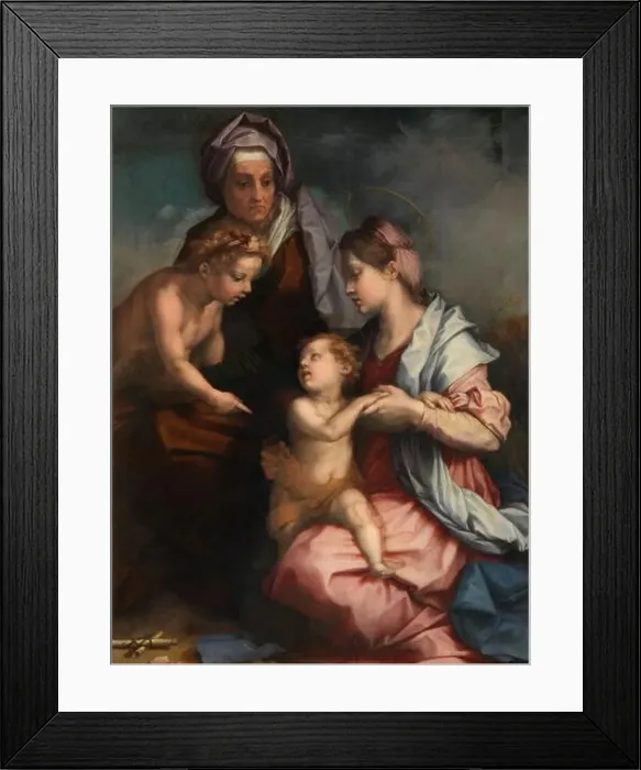 Framed Print : This painting by Andrea del Sarto features the Virgin and Child Framed Print : This painting by Andrea del Sarto features the Virgin and Child