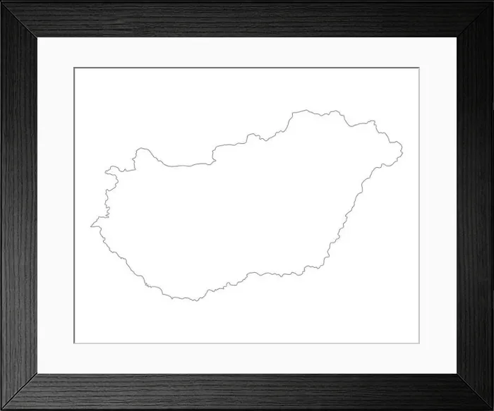 Framed Print : Map of Hungary Framed Print : Map of Hungary