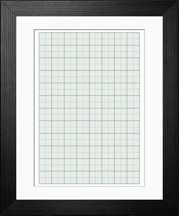 Framed Print : Graph paper. Printable millimeter grid paper with color lines